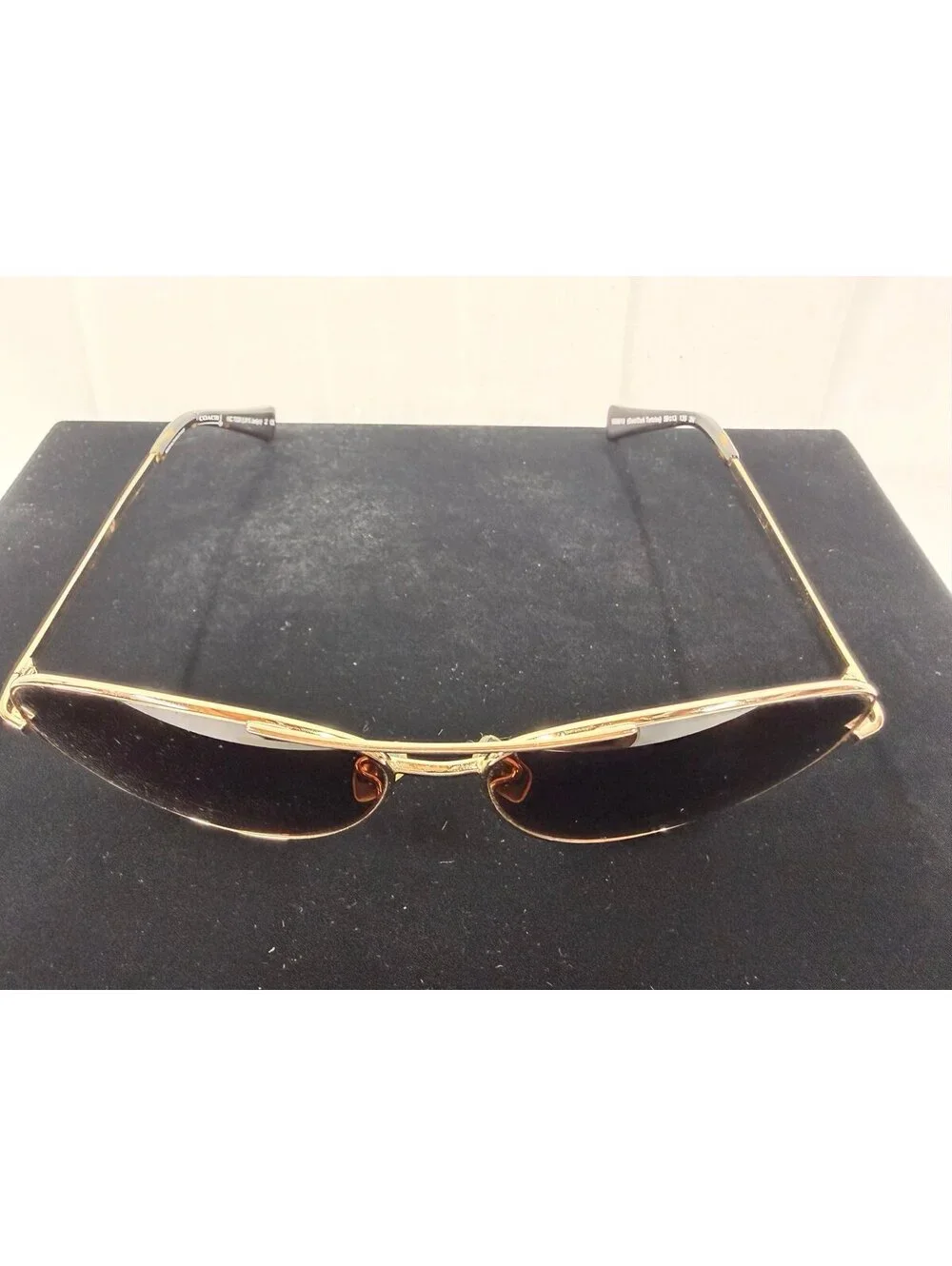 Coach golden Hardware Metal Pilot Sunglasses Womens